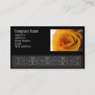 Carte De Visite Fin de rose jaune
