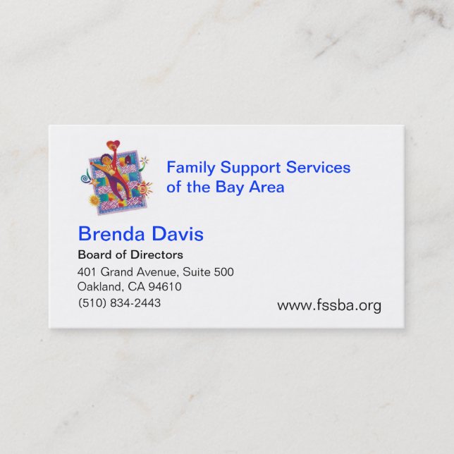 Carte De Visite FINALE de Brenda Davis (Devant)