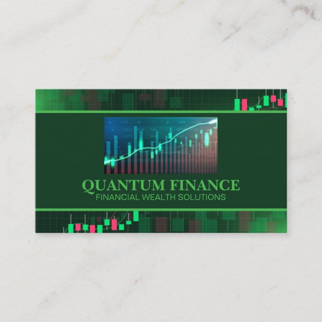 Carte De Visite Finance | Graphique de données | Analyse | Actions (Devant)