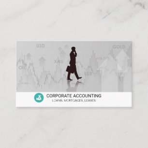 Carte De Visite Financement d'entreprise   Comptabilité   Graphiqu