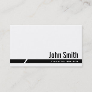 Carte de visite financier de conseiller de rayure