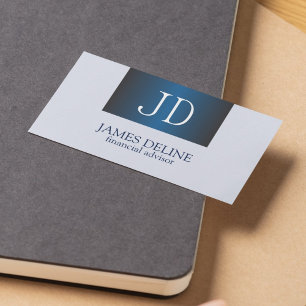 Carte de visite financier Monogramme professionnel