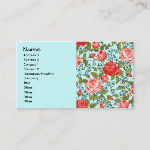Carte De Visite Fine mignon Cool Girl Retro Floral Mode