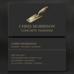 Carte De Visite Finition de béton Black Gold