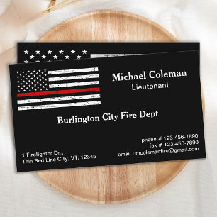 Carte De Visite Fire Department