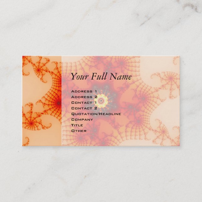 Carte De Visite Fire Web - Art fractal (Devant)