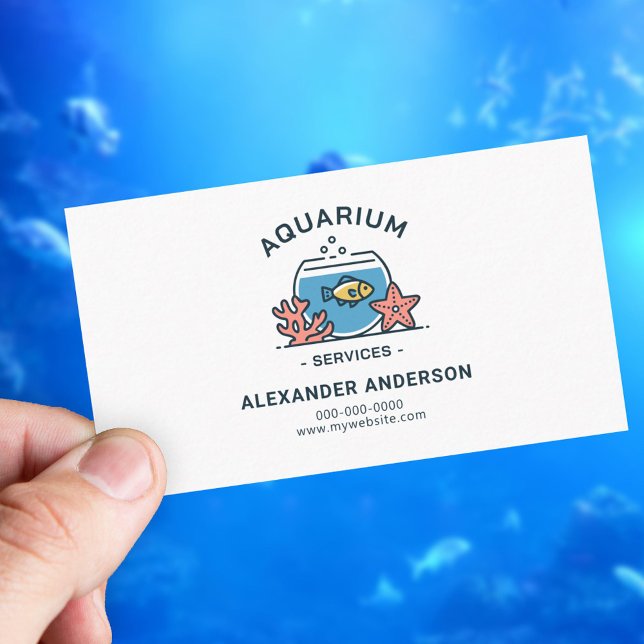 Carte De Visite Fish Bowl - Aquarium Services (Fish Bowl - Aquarium Services Business Card)