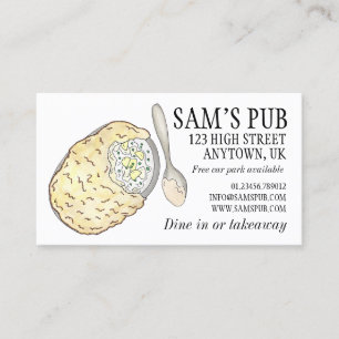 Carte De Visite Fisherman's Fish Pie UK British Pub Food Cuisine