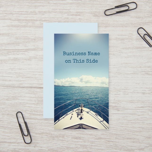 Carte De Visite Fishing Charter Boating Business Cards (Devant/Arrière en situation)