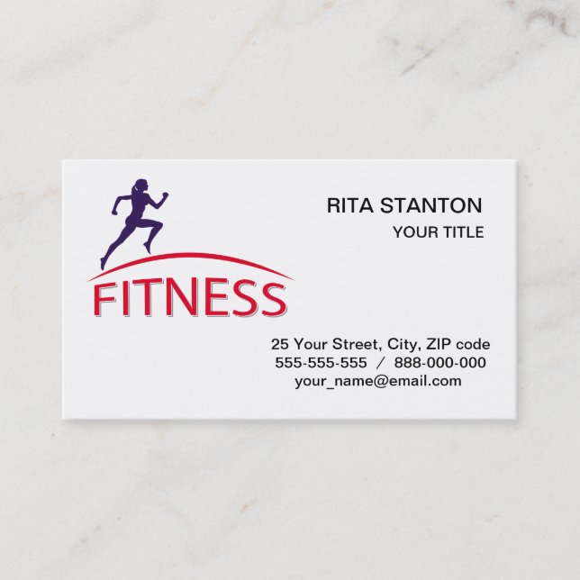 Carte De Visite Fitness (Devant)
