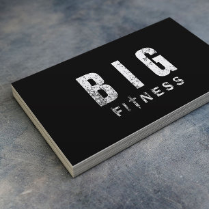 Carte De Visite Fitness Bodybuilding Trainer Grunge Grunge Texte
