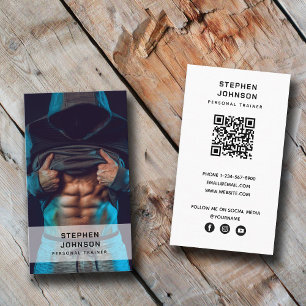 Carte De Visite Fitness du formateur personnel QR Code Médias soci