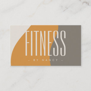 Carte De Visite Fitness Earth Tones Rustique