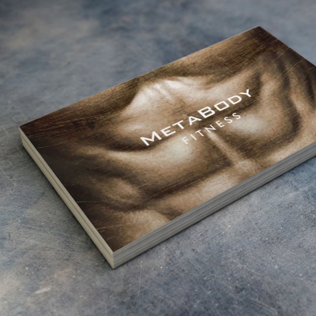 Carte De Visite Fitness Entraîneur personnel Forte carrosserie (Créateur téléchargé)