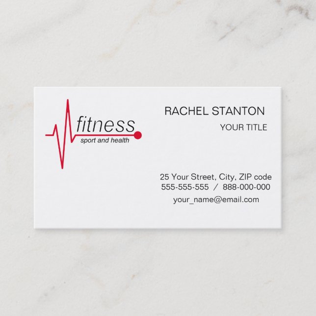 Carte De Visite Fitness et sport (Devant)