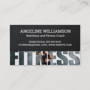 Carte De Visite Fitness   Femme faisant de l'exercice