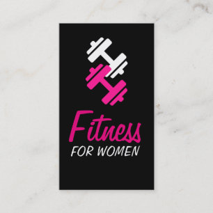 Carte De Visite Fitness for Women Pink Personal Trainer Card