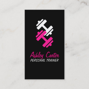 Carte De Visite Fitness for Women Pink Personal Trainer Card