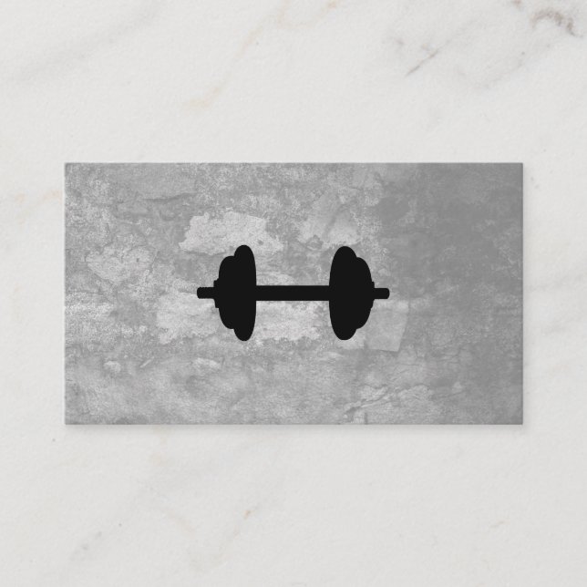 Carte De Visite Fitness Gris Texture (Devant)