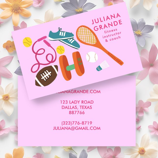 Carte De Visite Fitness Gym Trainer Coach Sports CUSTOM Charme (Fitness Gym Trainer Coach Sports CUSTOM Charming Business Card
)