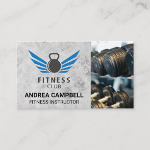Carte De Visite Fitness Kettle Bell Logo Poids de la salle de sp