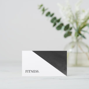 Carte De Visite Fitness moderne noir & blanc