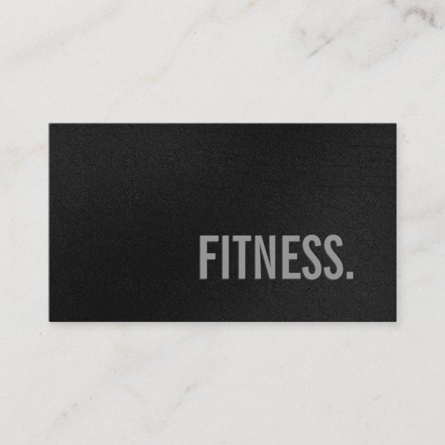 Carte de visite fitness Motif gris clair mou (Devant)