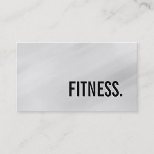 Carte de visite fitness Motif gris clair mou