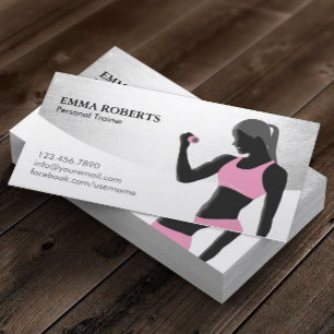 Carte De Visite Fitness Personal Trainer Beauté Girl Moderne