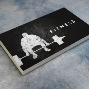 Carte De Visite Fitness Personal Trainer Bodybuilder Exercice Dark
