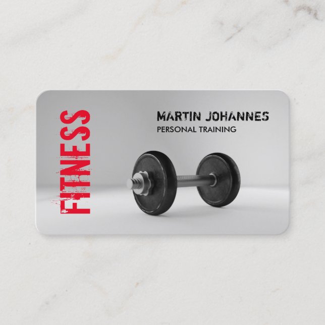 Carte De Visite Fitness Personal Trainer Bodybuilding (Devant)