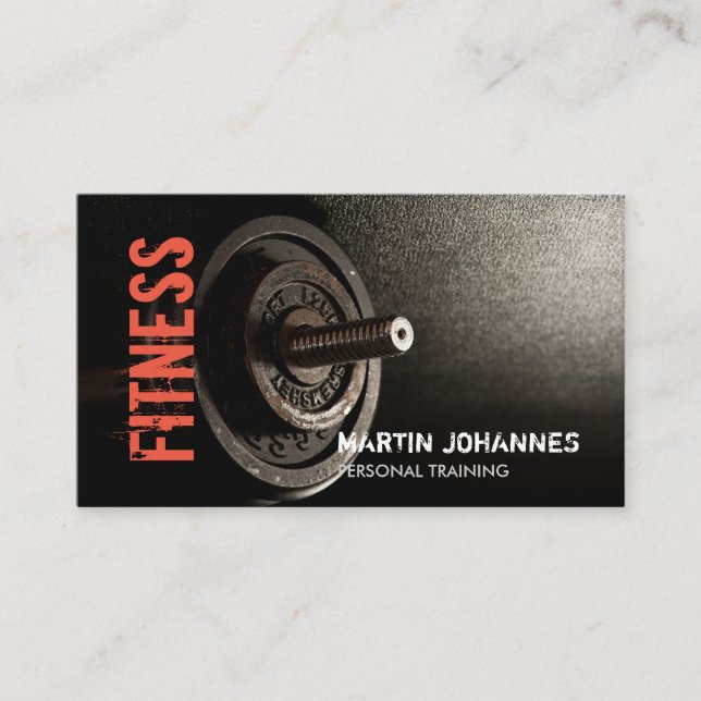 Carte De Visite Fitness Personal Trainer Bodybuilding Modern Sharp (Devant)