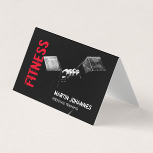 Carte De Visite Fitness Personal Trainer Bodybuilding Modern Sharp