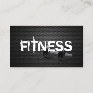 Carte De Visite Fitness & Personal Trainer Métal foncé