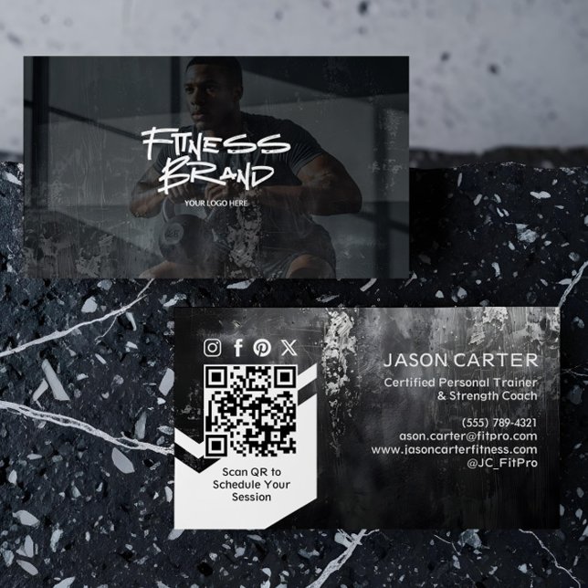 Carte De Visite Fitness Personal Trainer Modern Trendy Sporty (Fitness Personal Trainer Modern Trendy Sporty Business Card)