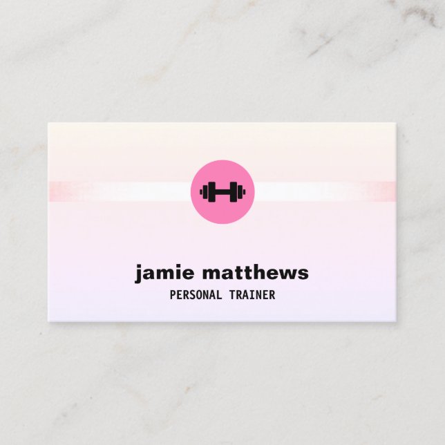 Carte De Visite Fitness Personal Trainer Ombre Pink (Devant)