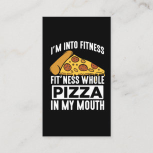Carte De Visite Fitness Pizza Slice Restaurant Lover Gym Foody