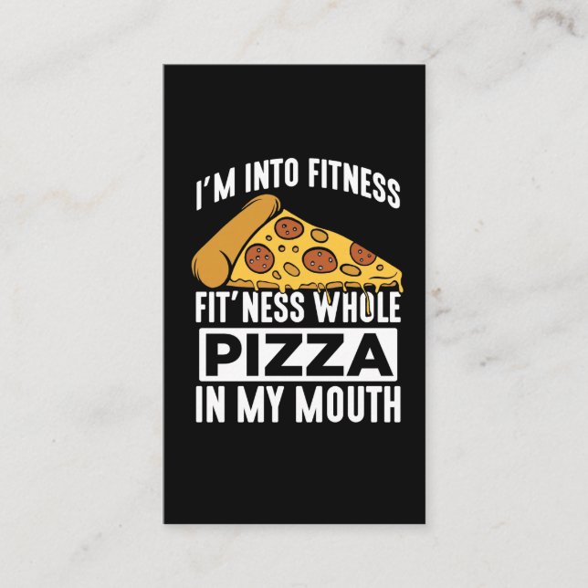 Carte De Visite Fitness Pizza Slice Restaurant Lover Gym Foody (Devant)