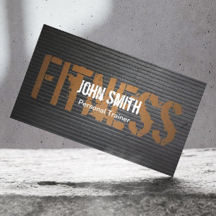 Carte De Visite Fitness Professional Grunge Metal Personal Trainer