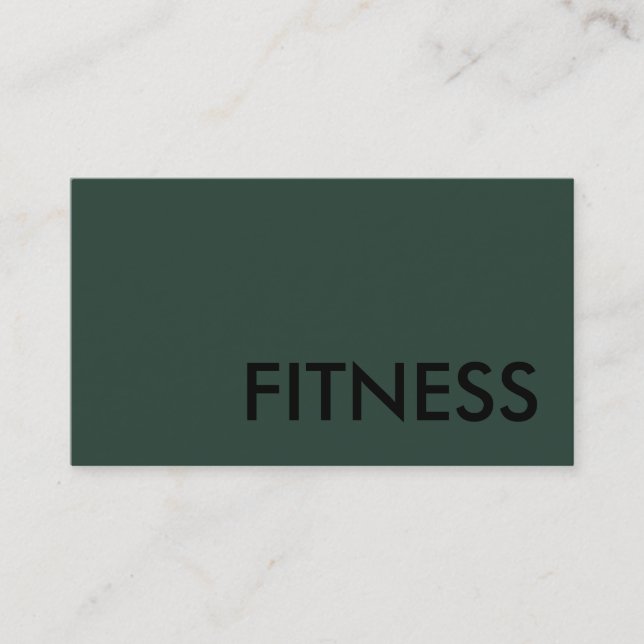 Carte De Visite Fitness simple Moderne Minimaliste (Devant)