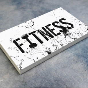 Carte De Visite Fitness Trainer Gras Texte Grunge Bodybuilding