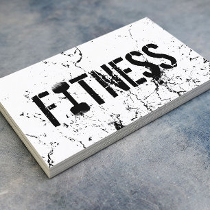 Carte De Visite Fitness Trainer Gras Texte Grunge Bodybuilding