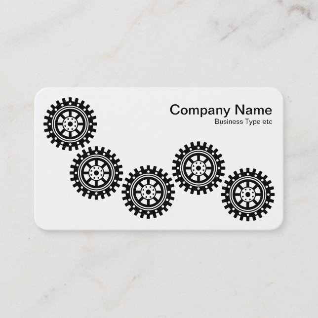 Carte De Visite Five Gears II - Noir et Blanc (Devant)