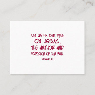 CARTE DE VISITE FIXONS NOS YEUX SUR JÉSUS