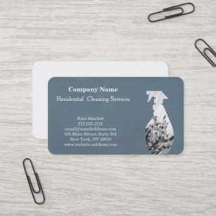 Carte De Visite Flacon de pulvérisation de service de nettoyage pr