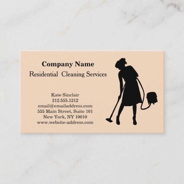 Carte De Visite Flacon de pulvérisation de service de nettoyage pr (Devant)