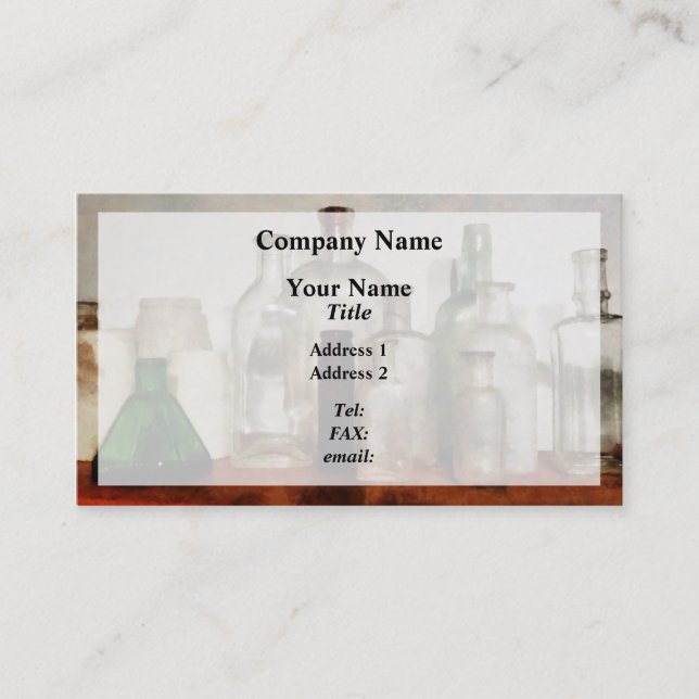 Carte De Visite Flacons de médicaments hauts et courts (Devant)
