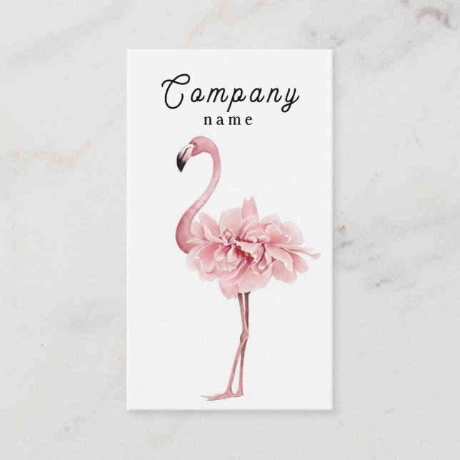 Carte de visite Flamant Rose Premium Vector (Devant)