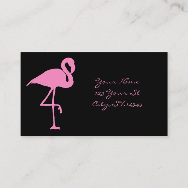Carte De Visite Flamant rose rose Thunder_Cove Classic (Devant)