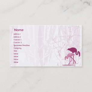 Carte De Visite Flamant rose rouge - affaires